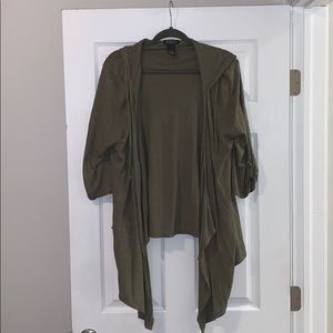 Eddie Bauer Army Green Cardigan